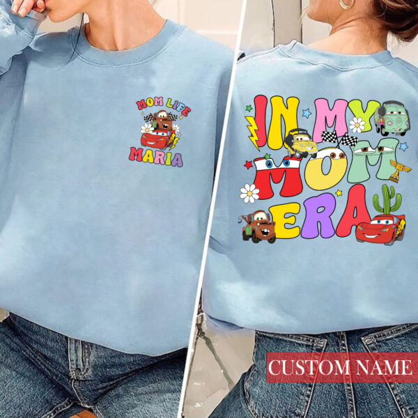 Custom Name Mama MC Quee Shirt, Personalized Pixar Cars Shirt, 95 Lightning MCQ Shirt, Gift For Mom