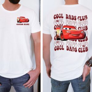 Custom Cool Dads Club Name 2 Sides Shirt, Racing Shirt for Dad, Custom Dad Name Shirt, Gift For Dad