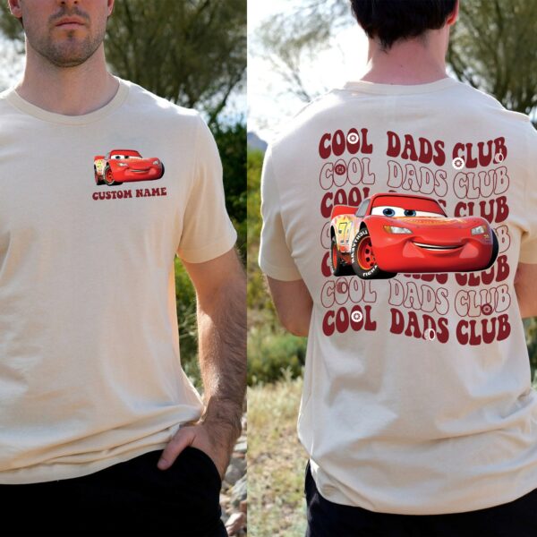 Custom Cool Dads Club Name 2 Sides Shirt, Racing Shirt for Dad, Custom Dad Name Shirt, Gift For Dad