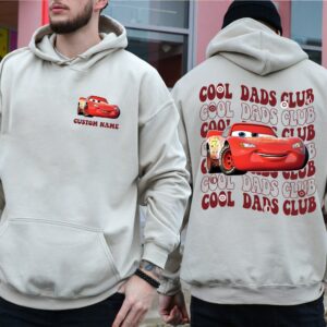 Custom Cool Dads Club Name 2 Sides Shirt, Racing Shirt for Dad, Custom Dad Name Shirt, Gift For Dad