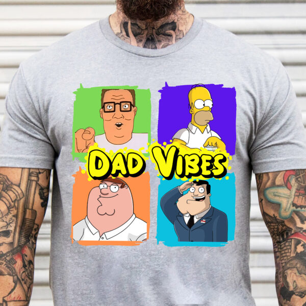 Animated Dad Vibes Funny Shirt, Gift For Dad, Happy Fathers Day Shirt