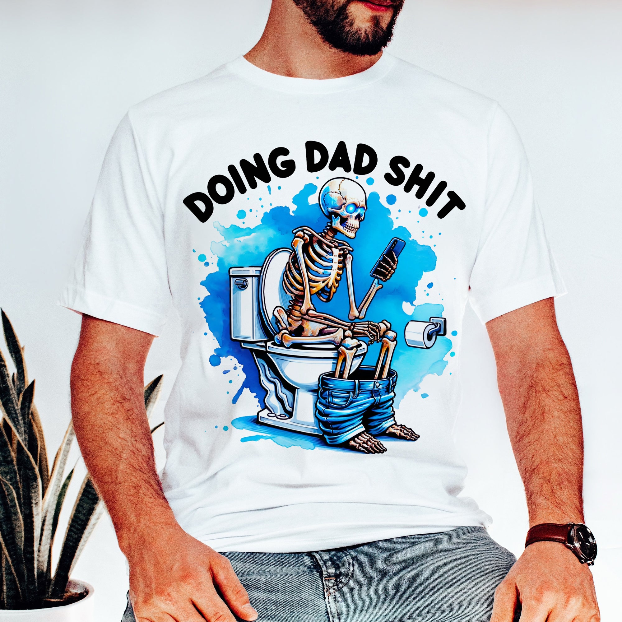 Skeleton Doing Dad Sh!t Shirt, Funny Meme Dad Shirt, Gift For Dad ...