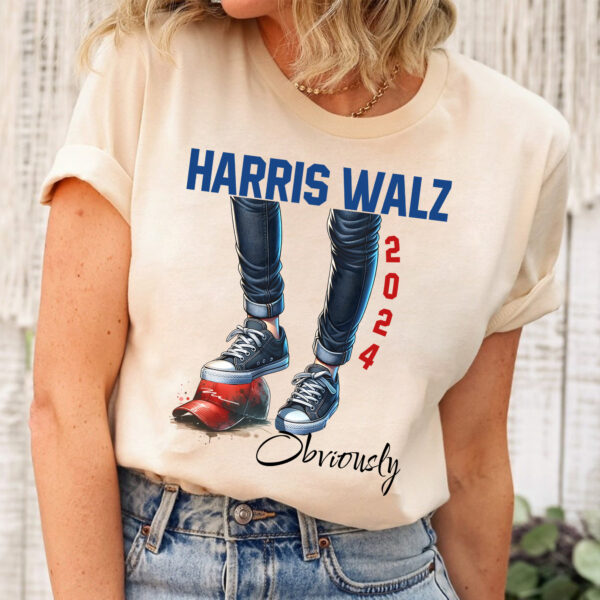 Harris Walz Obviously Shirt, Democratic Election Shirt, Kamala Harris Tim Walz President 2024 Tee