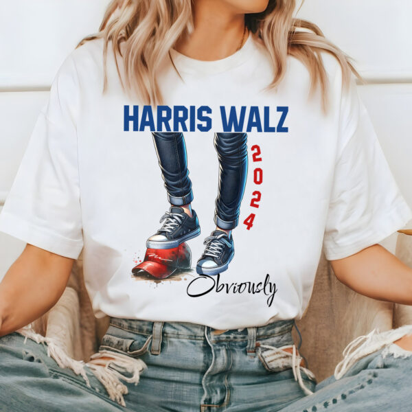 Harris Walz Obviously Shirt, Democratic Election Shirt, Kamala Harris Tim Walz President 2024 Tee