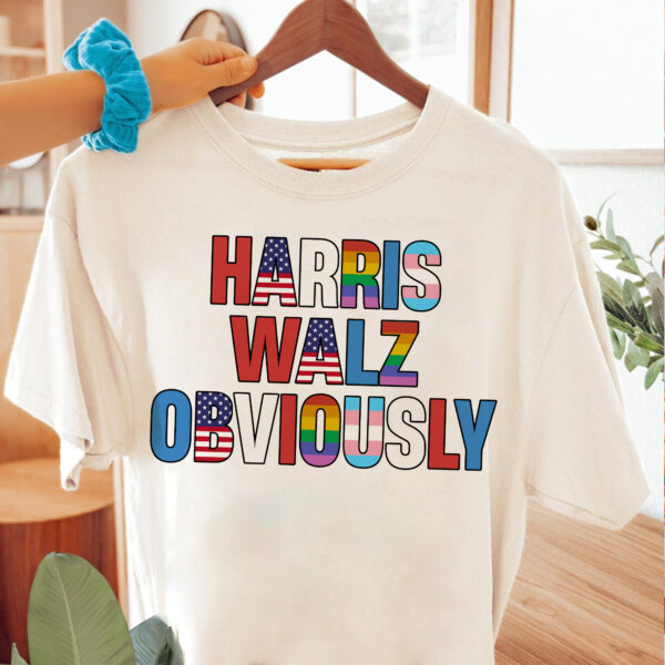 Harris Walz Obviously Shirt 2024 , Kamala Harris Tim Walz President 2024 Shirt