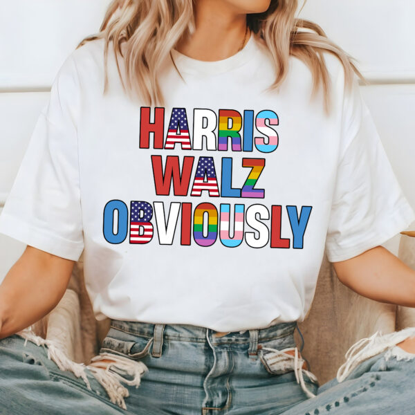 Harris Walz Obviously Shirt 2024 , Kamala Harris Tim Walz President 2024 Shirt