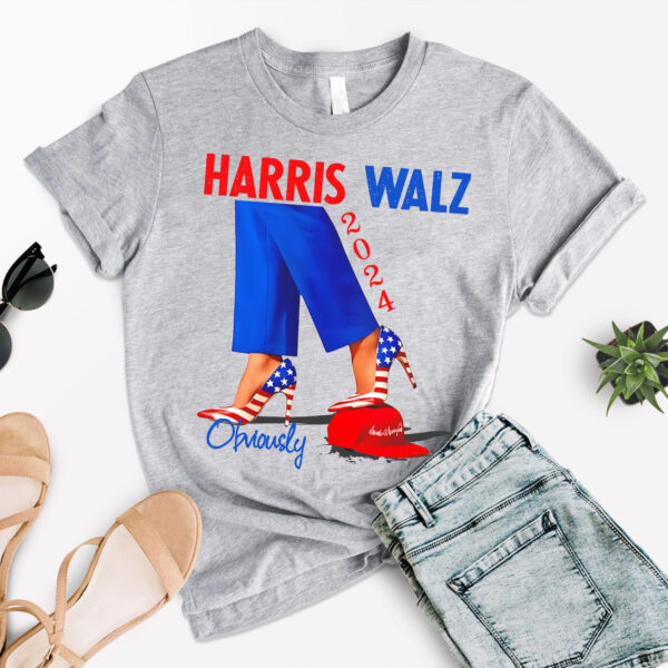 Harris Walz Obviously Shirt 2024, Democratic Election Shirt, Kamala Harris Tim Walz President 2024 Tee