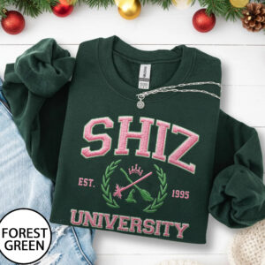 Embroidered Shiz University Sweatshirt, Changed For Good Wicked Embroidery Sweater, Wizard Musical Sweater, Defy Gravity Embroidered Gifts