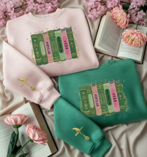 Wicked Changed For Good Book Comfort Colors Embroidered Sweatshirt, Defy Gravity Broomstick, Changed For Good Sweatshirt, Christmas Gift