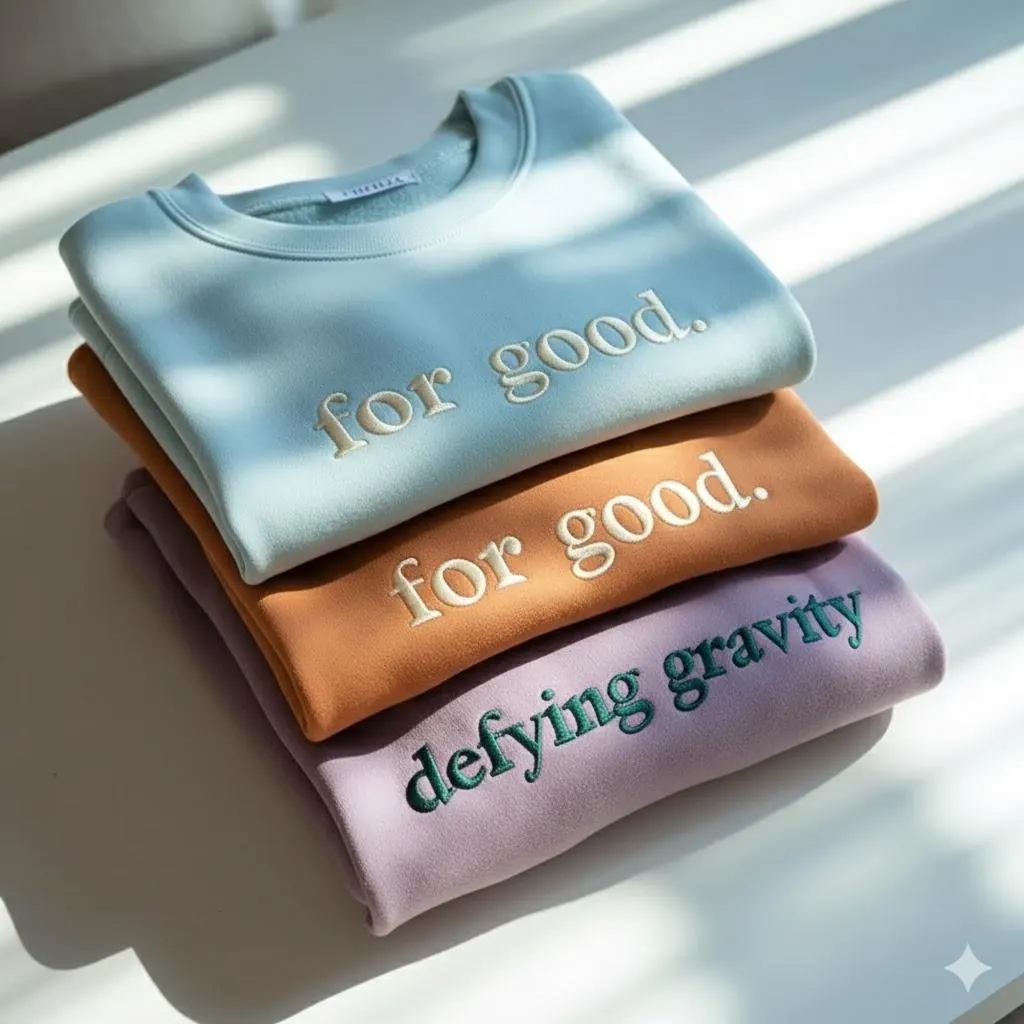 Embroidered For Good Wicked Sweatshirt, Aesthetic Changed For Good Sweatshirt, Wizard Of Oz Tee, Changed For Good, Defy Gravity Gift Embroidered For Good Wicked Sweatshirt, Aesthetic Changed For Good Sweatshirt, Wizard Of Oz Tee, Changed For Good, Defy Gravity Gift