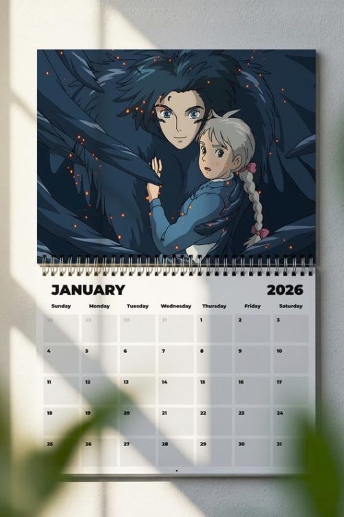 Ghibli Anime Movie 2026 Calendar Blue