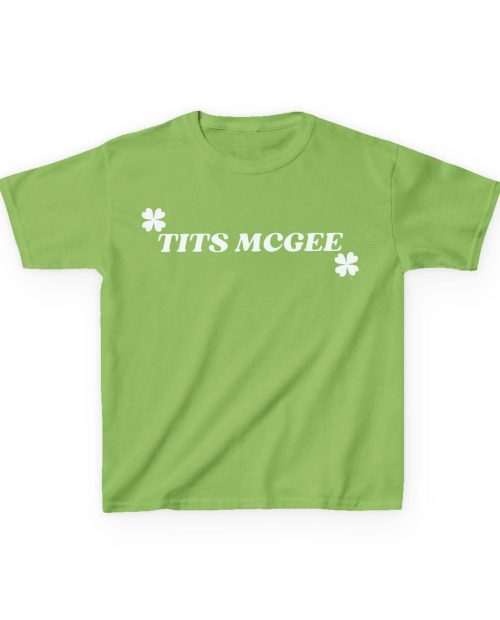 Funny St Patrick’s Day Baby Tee, Y2K Tits McGee St Paddys Crop Top