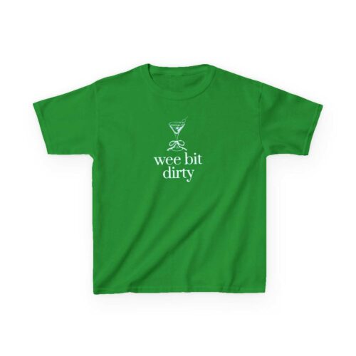 Martini Coquette St Patrick’s Day Baby Tee, Wee Bit Dirty Y2K St Paddys Crop Top