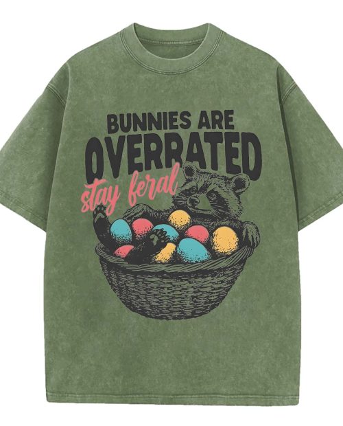 Bunnies are Overrated Stay Feral Easter Shirt