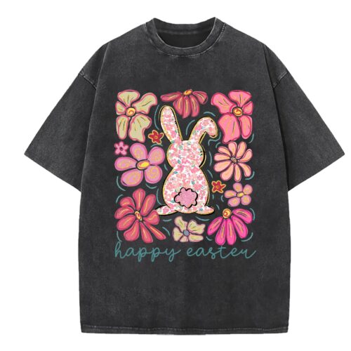 Happy Easter Bunny T-shirt, Retro Comfort Easter Shirt