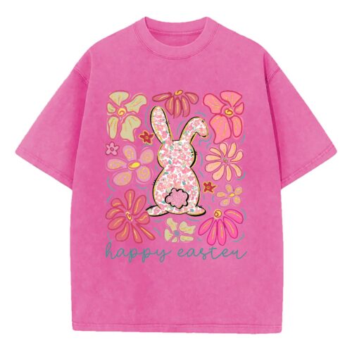 Happy Easter Bunny T-shirt, Retro Comfort Easter Shirt