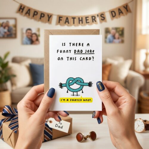 Funny Father’s Day or Birthday Card – For Dad – Is There A Funny Dad Joke On This Card?