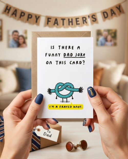 Funny Father’s Day or Birthday Card – For Dad – Is There A Funny Dad Joke On This Card?