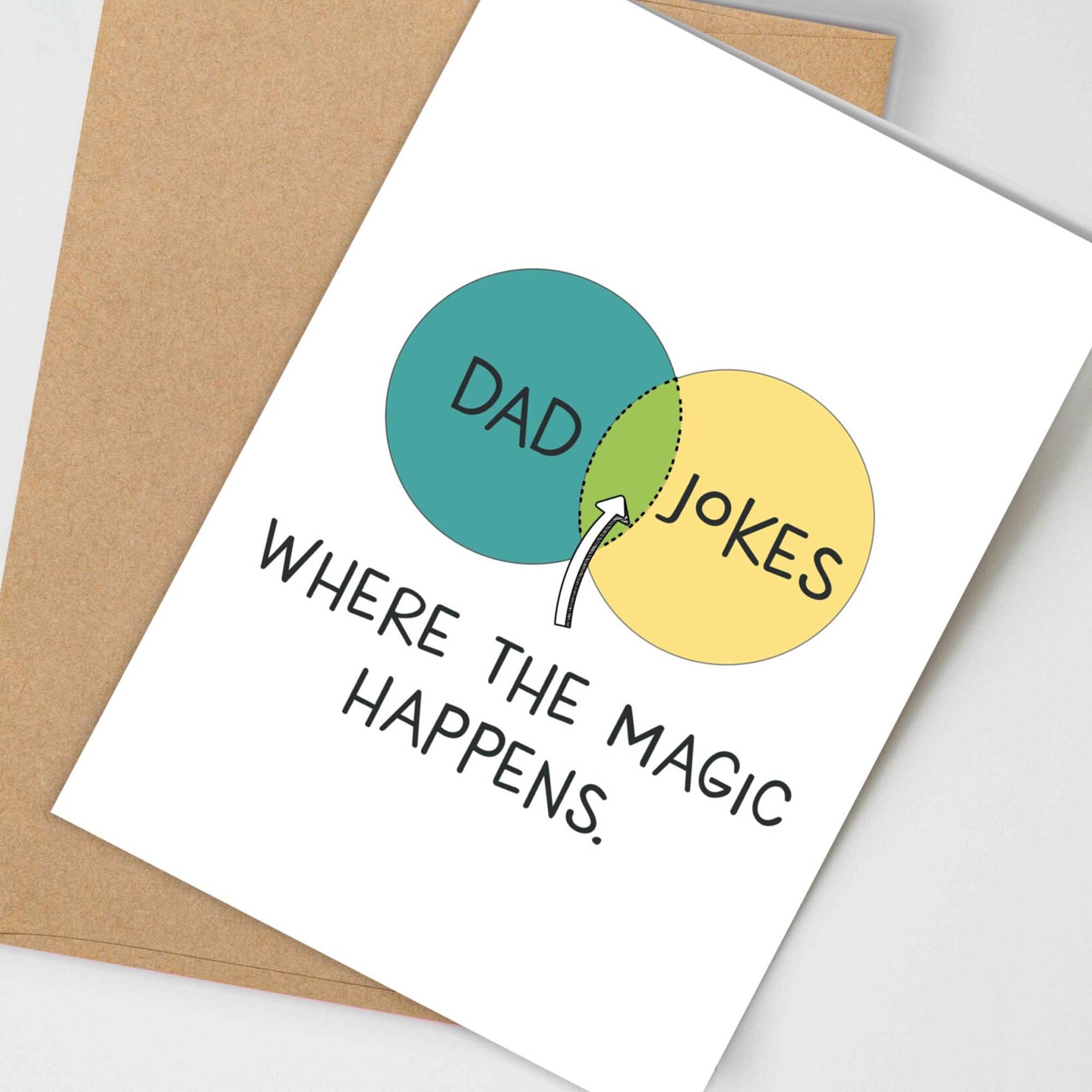 Dad Jokes Cards, Dad Jokes Where the Magic Happens, Father’s Day Cards Funny, Funny Cards for Dad, Gifts For Dad, From Son, From Daughter Dad Jokes Cards, Dad Jokes Where the Magic Happens, Father’s Day Cards Funny, Funny Cards for Dad, Gifts For Dad, From Son, From Daughter