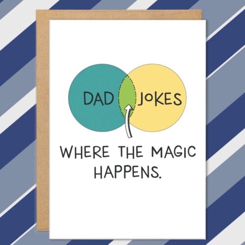 Dad Jokes Cards, Dad Jokes Where the Magic Happens, Father’s Day Cards Funny, Funny Cards for Dad, Gifts For Dad, From Son, From Daughter