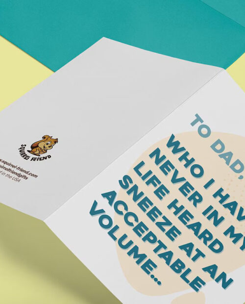Funny Father’s Day or Birthday Card: Loudest Sneezer Dad – Irreverent Greeting Card
