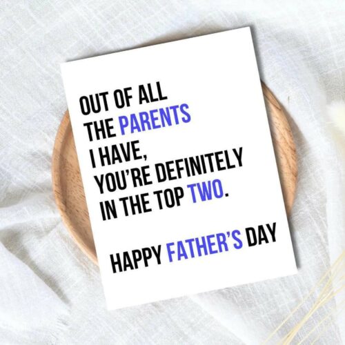 Funny Father’s Day Card, Cute Dad Grandpa Card