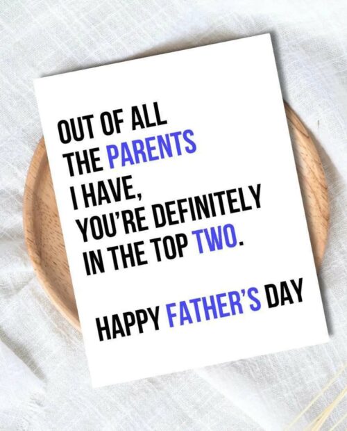 Funny Father’s Day Card, Cute Dad Grandpa Card
