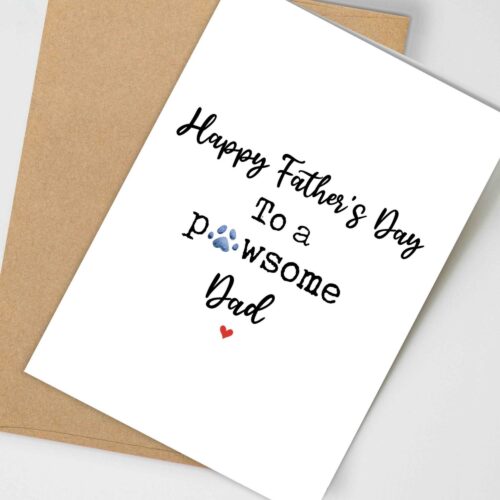 Father’s Day Cards From Dog, Pawther’s Day Card, Pawsome Dad, Dog Dad Gifts, From pet, Pun, From Cat